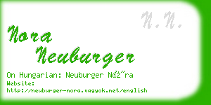 nora neuburger business card